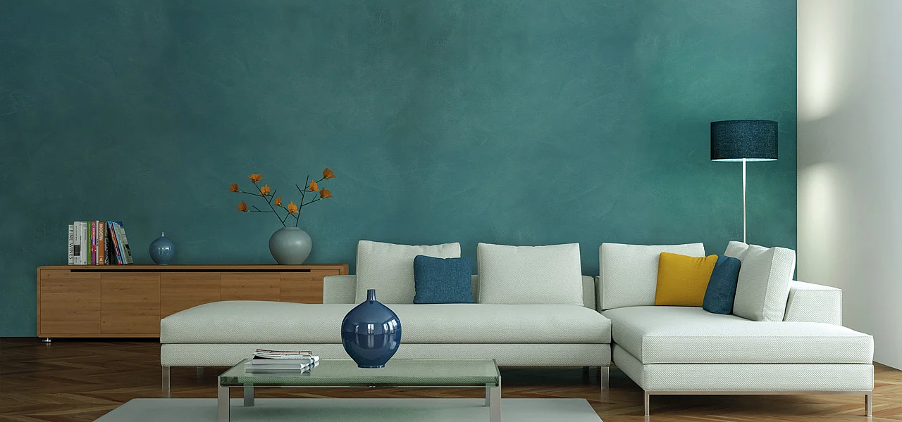 Wohnzimmer mit Wandfarbe Senso
